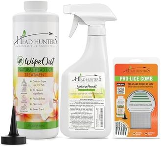 Head Hunters Specialist Pro Natural Lice Treatment Extra Strength Family Head Lice Shampoo Kit with Lice Repellent Spray & Lice Comb - Non-Toxic Effective Head Lice Treatment Kit - Family Size