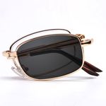 NILZA Folding Sun Readers Photochromic Computer Glasses Bifocal Sunglasses Progressive Multifocal Reading Glasses Unisex (Color : Gold, Size : 3.0x)