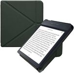 kwmobile Origami Case Compatible with Kobo Libra H2O Case - Slim PU Leather Cover with Stand - Dark Green