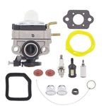 Chacarbtu TB516EC Carburetor for Troy Bilt Ryobi TB146EC TB516 EC 2 Cycle 25cc RY251PH RY252CS RY253SS RY254BC String Trimmer Brush Cutter with AC04122 Fuel Line Kit