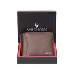 WildHorn Rfid Protected Leather Wallet For Men, Walnut