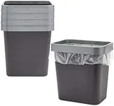 Okuna Outpost Medium Waste Baskets, Black Garbage Cans (11.6 x 11.1 x 7.87 in, 5 Pack)