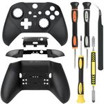 Housing Shell Faceplate Front Back Case Top Cover Bottom Case LB RB Bumper Trigger Button Middle Baffle for Xbox One Elite Series 2 Elite Series 2 Core Controller Replacement Parts(Black