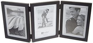 Malden International Designs Classic Concepts Vertical Black Wood Picture Frame, Holds Three 5 by 7-Inch Photos