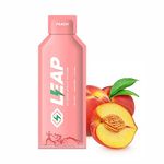 Leap Energy Gels For Running Cycling & Other Sports | Replacement Of Energy Drink For Quick Energy & Easy Digestion - Contains Taurine Caffeine Electrolytes Bcaa & Energy Boosters (Peach)