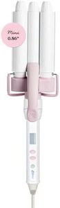 Mane 0.86" Triple Ripple Mini Waver & Power Base Hair Tool Bundle - Mini 3 Barrel Hair Waver for Natural-Looking Waves, Frizz-Free Volume & Beachy Texture - Includes Power Bottom Base (1 Count)