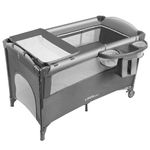LIVINGbasics 4 in 1 Baby Playard, Foldable Baby Bassinet Beside Sleeper with Diaper Changing Table for Home/Travel/Outdoor, Height Adjustable