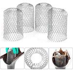 BUZIFU Gutter Guards 4 Packs Aluminum Filter Strainer Gutter Screen Expand Downspout Protectors Mesh Gutter Rain Filter Gutter Leaf Strainer Screen Covers for Stopping Blockage Leaves Debris, 3 inch