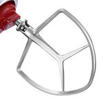 Gdrtwwh Stainless Steel Flat Beater Attachment for KitchenAid 7 Quart Bowl Lift Stand Mixer,Replacement Parts Bread Hook, Dishwasher Safe(Replace KA7QCFB)