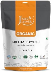 100% Organic Certified Aritha Powder (Soap Nut Powder) 227g/0.5 LB240ml - Organic Hair Cleansing and Conditioning Product