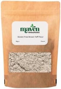 Maven wholefoods Gluten Free Brown Teff Flour 5kg | Raw | GMO Free | High Fibre & Protein | Suitable for Vegetarian & Vegan | Packed Fresh in Resealable Bags (5kg)