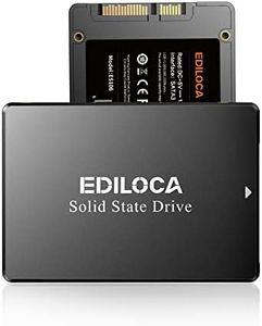 Ediloca ES106 512GB SSD SATA III 2.5" 3D TLC NAND Flash Internal Hard Drive, up to 550MB/s Read, Upgrade PC or Laptop Memory and Storage(Black)