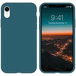 iPhone XR Case, iPhone XR Phone Case ZVastt Liquid Silicone Gel Rubber Slim Phone Case Soft Anti-Scratch Durable Microfiber Lining Full Body Shockproof Protective Cover iPhone XR 6.1", Teal Blue