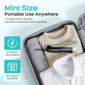 COSLUS Cordless Water Flosser – 300ml Portable Oral Irrigator