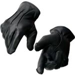 Milwaukee Leather SH865 Men's Black Thermal Lined Deerskin Motorcycle Hand Gloves W/Sinch Wrist Closure - Large