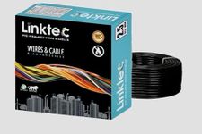 (Linktec) Meters PVC Insulated Copper Wire Single Core Flexible House Cable for Domestic & Industrial Connections Electric Wire (Black) (2.5SQ.MM, BLACK)