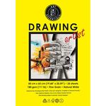 Art Essentials Drawing Artist 50x65 cm Natural White Fine Grain 180 GSM, 25 Sheets Pk, Acid Free Paper for Sketching, Painting, Drawing with Pencil, Charcoal, Graphite, Chalk, Oil Pastel & Wax Crayon