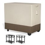 TORVA Dining Cart Cover, Cover for Outdoor Prep Table, 600D Heavy Duty & Waterproof Cover for BBQ Grill Cart - 102 x 56 x 84 cm