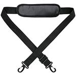 Adjustable Padded Shoulder Bag Strap Belt Laptop Briefcase Handbag Travel Gym (Black)