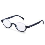 AEC Librarian6 Round Semi Rimless Plastic Reading Glasses Comfortable And Durable Frames | Clear Vision for Reading | Stylish Design (+2.00, Black)