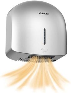 AIKE GentleAir Warm Hand Dryer,Low Noise Perfect for Home Bathrooms,Silver Cover AC110V-130V,Model AK2637