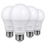 DEWENWILS 4-Pack Dimmable LED Light Bulbs, Daylight White 5000K, 800 LM, 10W (60W Equivalent), A19 E26 Dim Light Bulb for Reading, Intricate Projects, Applying Makeup, UL Listed