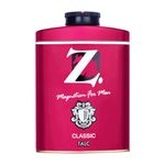 Z magnetism for men Classic Talc, 200g, Woody & Musky Fragrance, Premium Perfumed Talcum Powder for Men, Prevents Odor, Smooth Texture, Long Lasting Freshness, Ideal for All Skin Types