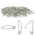 DonLeeving 80 Pcs Curved Safety Pins, Quilting Basting Pins, Nickel-Plated Steel