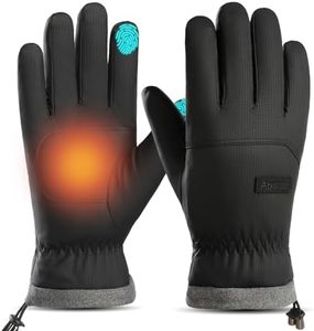 apaepr Winter Waterproof Ski Gloves for Men & Women, Thermal Insulated Snow Glove for Cold Weather, Windproof Touchscreen Gloves for Skiing, Cycling, Running, and Driving