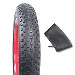 26×4.0 Fat Bike Tires Folding Bead Electric Bicycle Mountain Wire Tire Accessory (1Tire+1Tube)