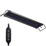 NICREW ClassicLED G2 Aquarium Light, Dimmable Fish Tank Light with 2-Channel Controller, White and Blue LEDs, High Light Output, Size 18 to 24 Inch, 15 Watts