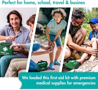 General Medi 210-Piece First Aid Kit – Emergency, Reflective, Ice Pack, Blanket