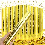 Gold Confetti Poppers - 12 Pack Golden Confetti Cannon for Wedding, Birthday, Graduation, Baby Shower, Anniversary, Christmas, New Year's