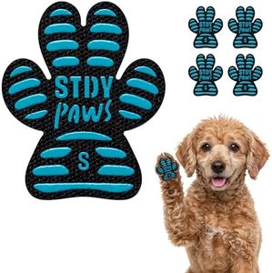 Steady Paws Anti-Slip Paw Stickers for Dogs Feet - Non-Slip Paw Pads for Traction on Hardwood & Tile Floors - Breathable Adhesive Friction Foot Grips for Senior & Injured Dogs – 24 Pads (Size S)