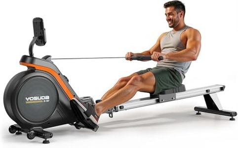 YOSUDA Magnetic Rowing Machine for Home - 400 LB Weight Capacity, Foldable Rower Machine Use, with Bluetooth, App Supported,Rowing Machine for Taller Power Athletes, Comfortable Seat Cushion