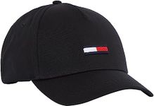 Tommy Jeans Unisex Tju Flag Cap Baseball Cap, Black 660-910, One Size