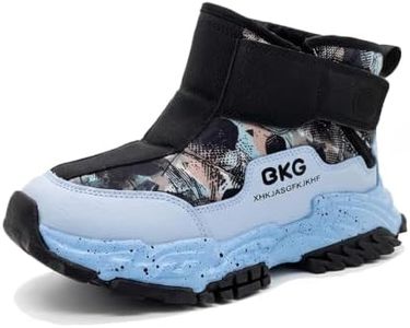 BKGywcs Kids Waterproof Snow Boots Anti-Slip Insulated Easy Zip