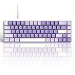 MageGee Portable 60% Mechanical Gaming Keyboard, Hot Swappable Violets Switch, RGB Backlit Compact 68 Keys Mini Wired Office Keyboard for Windows Laptop PC, Purple