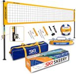 SKEERY Outdoor Heavy Duty Volleyball Net Set, Anti-Sag Design, Adjustable Aluminum Poles, Portable Volleyball Net for Backyard,Grass and Beach(Yellow)