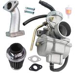 PZ20 Carburetor Carb for Kazuma Baja 50cc 70cc 90cc 110cc 125cc TaoTao 110B NST SunL Chinese Quad 4 stroke ATV 4 wheeler Go kart Dirt Bike Honda CRF50F XL75 CRF80F XR50R with Air Fuel Filter