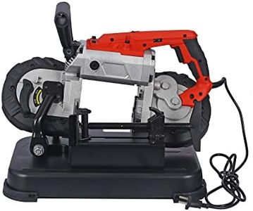 XPOtool Sierra de cinta metal 1100W bastidor base extraíble ancho de corte 127mm móvil 0,7-2,4m/s