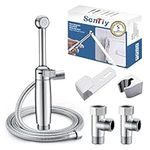 Bidet Sprayer for Toilet SonTiy Bidet Attachment for Toilet UK Adjustable Handheld Bidet Douche Shower Spray Bidet Shattaf Toilet Sprayer for Personal Hygiene-Chrome Brass-5 Year Warranty