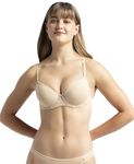 Jockey 1245 Women's Under-Wired Padded Super Combed Cotton Elastane Stretch Medium Coverage Multiway Styling T-Shirt Bra with Detachable Straps_Light Skin_34C