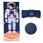 Astronaut Sleeping Bag for Boys,Nap Mat for Kids with Removable Pillow,Warm Toddler Slumber Bag for Bedroom Daycare Kindergarten,Gift for Birthday Christmas