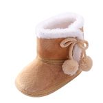 Toddler Snow Boots Soft Infant Winter Warm Booties Shoes Baby Boys Girls Baby Shoes Girls High Tops 12-15 Months 2#Coffee