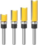 Bohaner 4 Pcs 1/4 Inch Shank Flush 