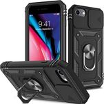 ConnectPoint Case for iPhone 6 / iPhone 6s, Shutter Heavy Duty Hard Tough Silicone TPU Dual Layer Hybrid Shockproof Cover,Ring Kickstand for iPhone 6 / iPhone 6s - Black