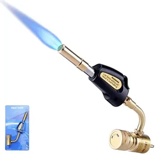 TAUSOM Propane Torch Head with Igniter - Turbo Torch Kit for Soldering, Welding, Brazing, Plumbing, Glass Beads DIY - Compatible with MAP Gas, MAPP, Propane Cylinder, CGA600 Standard
