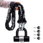 BIGLUFU Bike Lock Chain Heavy Duty Scooter Bicycle 12mm Motorcycle Motorbike Locks Security Chains 4ft Long, Ideal for Generator, Gates, Fences, Skateboards and Stroller