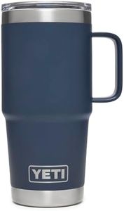 YETI Rambler 20 oz Travel Mug, Stainless Steel, Vacuum Insulated with Stronghold Lid, Navy